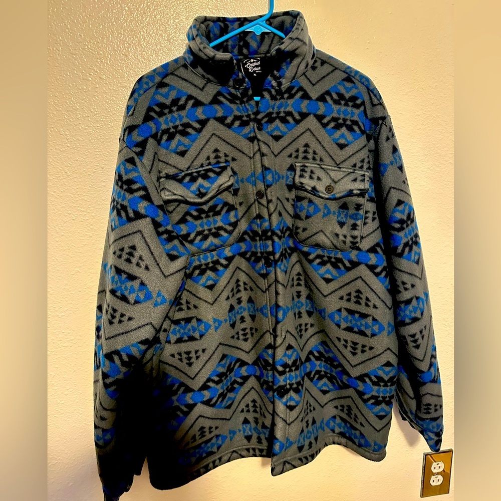 Thick Plaid Warm Button Up Flannel Sweatshirt Original Deluxe Supply